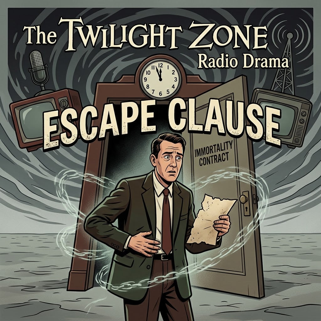 Season 1 Episode 6: ESCAPE CLAUSE The Twilight Zone Radio Drama
