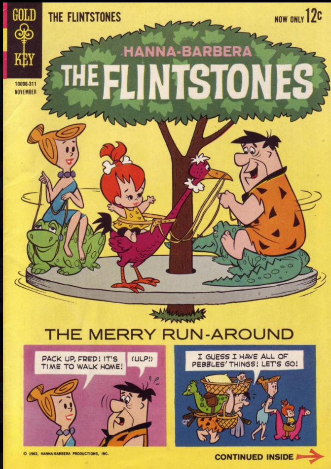 Cover of The Flintstones #15 comic book published by Gold Key Comics in 1963