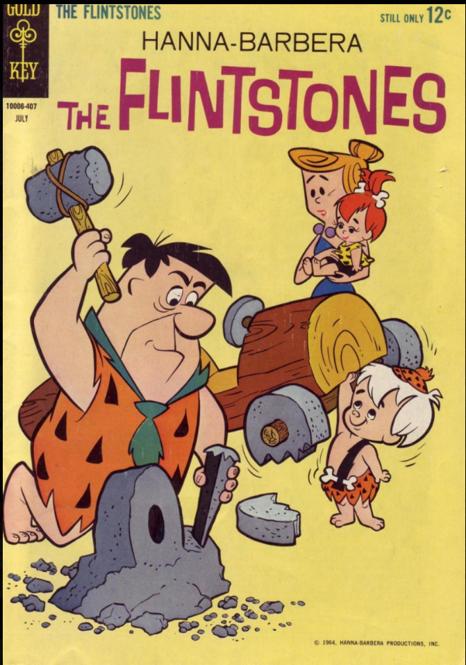 Cover of The Flintstones #19 comic book published by Gold Key Comics in 1964