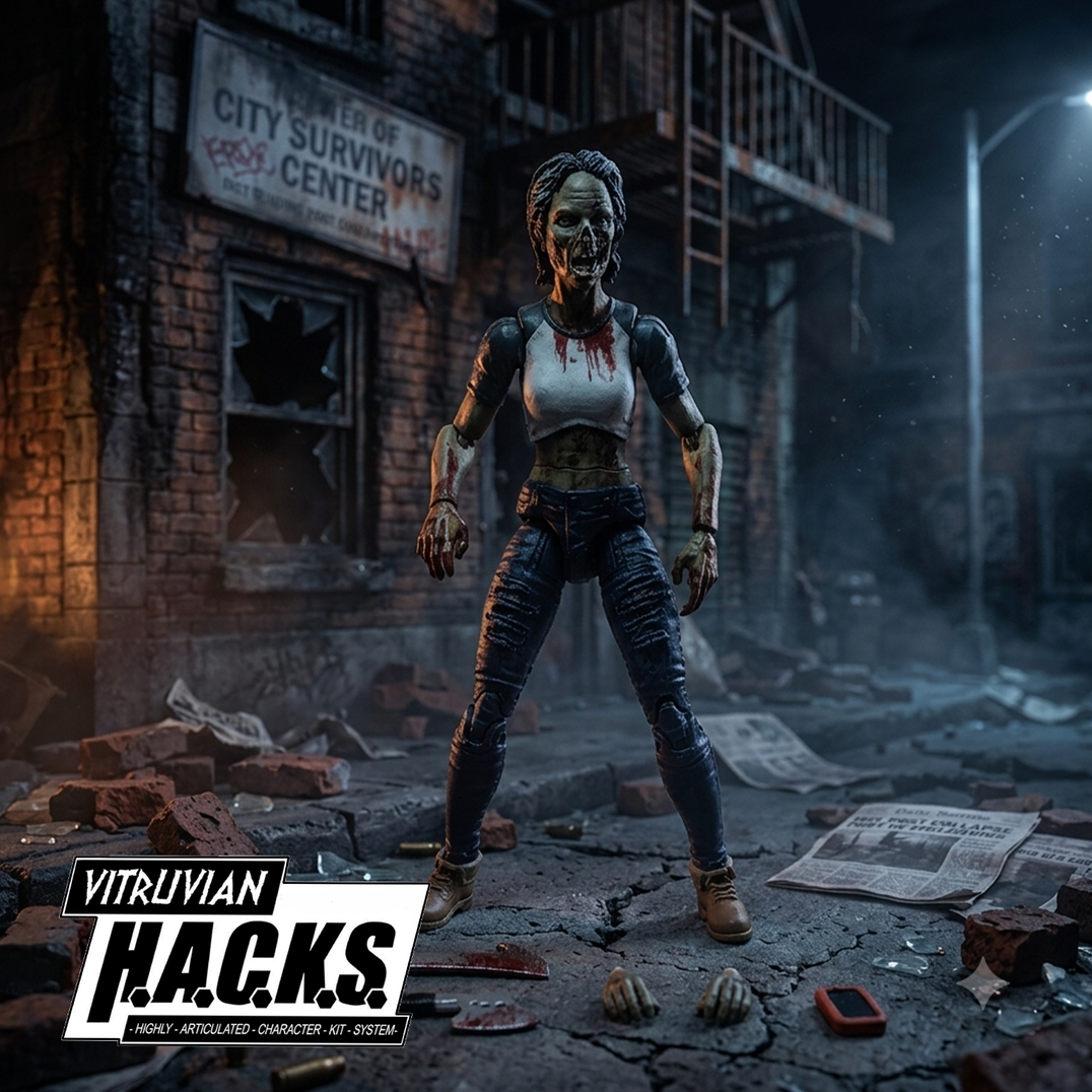 Vitruvian H.A.C.K.S. Series Z: ZOMBIES 1:18 Scale 3.75" Action Figures