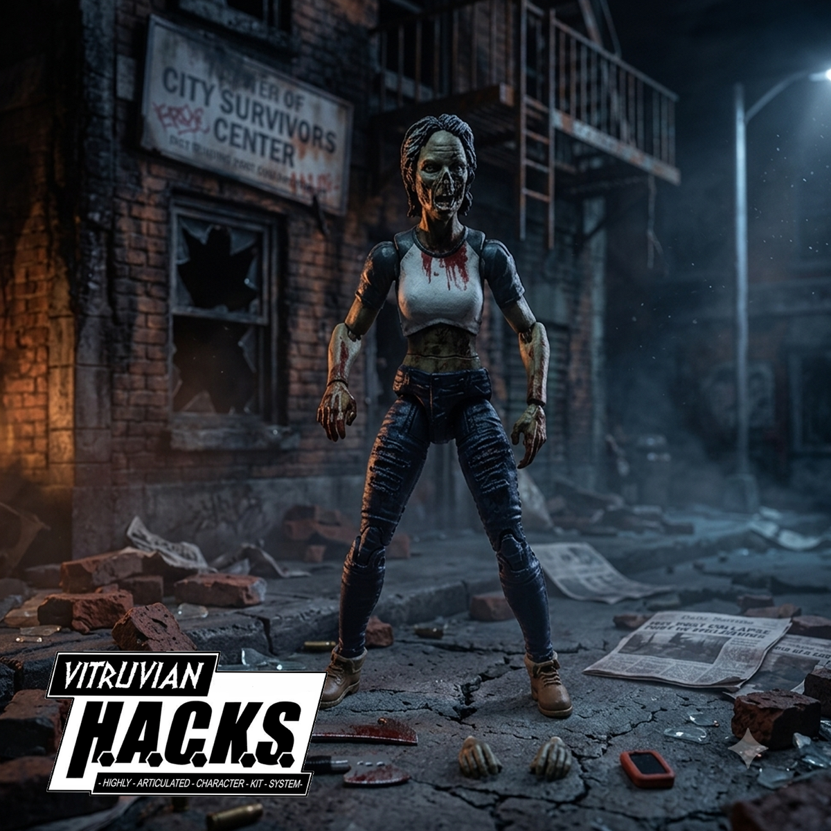 Vitruvian H.A.C.K.S. Series Z: ZOMBIES 1:18 Scale 3.75" Action Figures