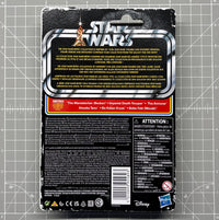 The Armorer Star Wars Retro Collection Action Figure in case MANDO Kenner action figure packaging back