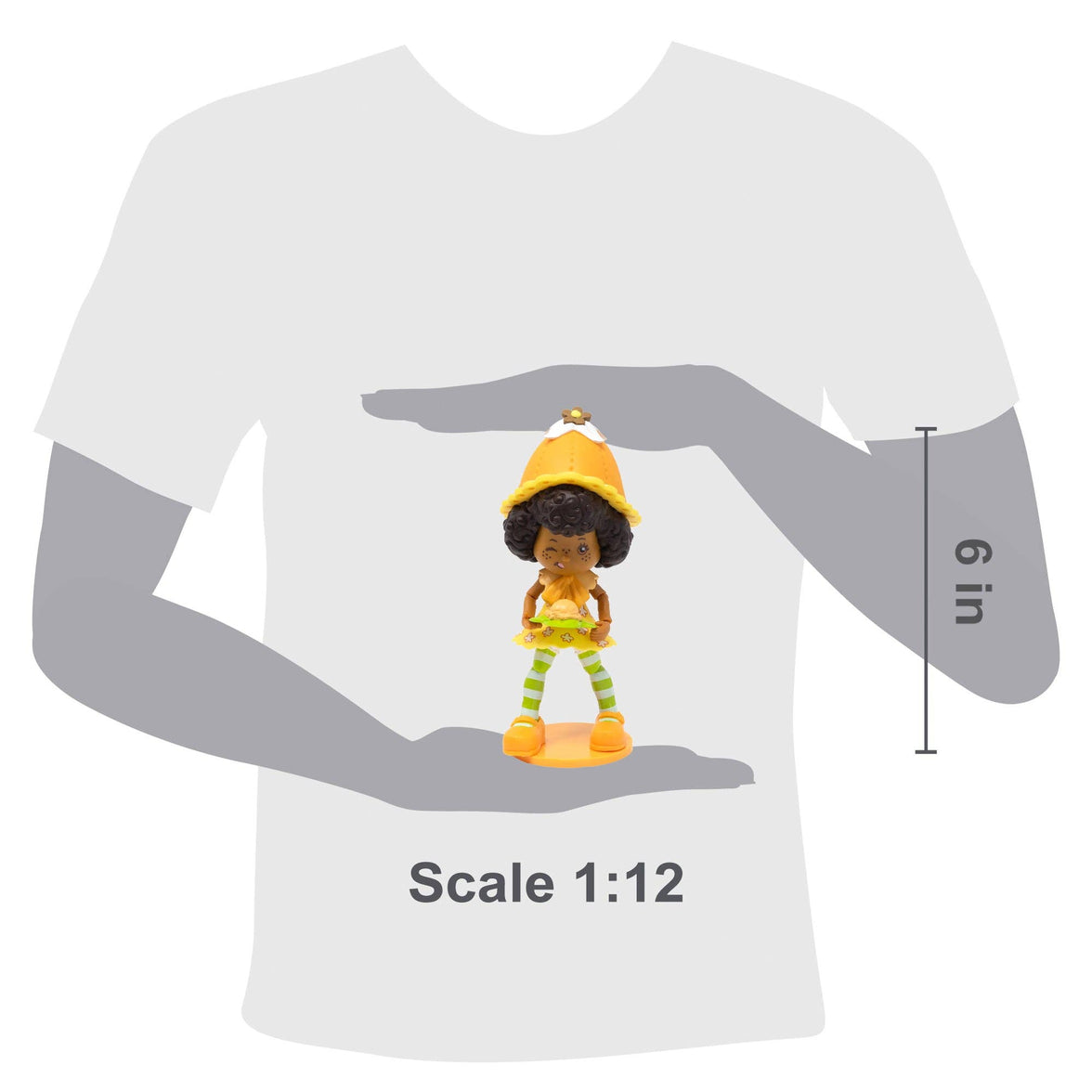 Boss Fight Studio Llc Orange Blossom 1:12 scale articulated action figure with yellow hat and striped green leggings