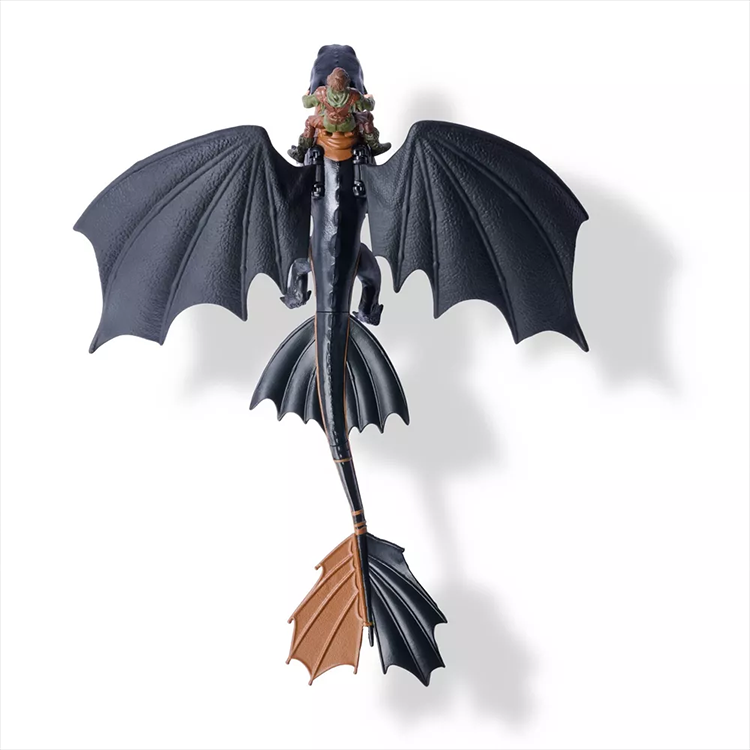 Spin Master How to Train Your Dragon Toothless and Hiccup action figures posed flying view from above
