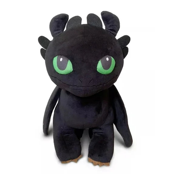 Large Spin Master Toothless plush with light-up green eyes from How to Train Your Dragon series