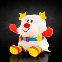 The Loyal Subjects Rainbow Brite Twink 10-inch plush doll with white fur and colorful star accessories seated on black background