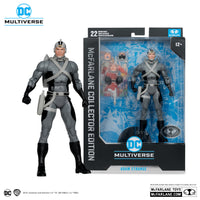 McFarlane DC Multiverse Adam Strange 7-inch action figure with extra hands and heads in collectible packaging
