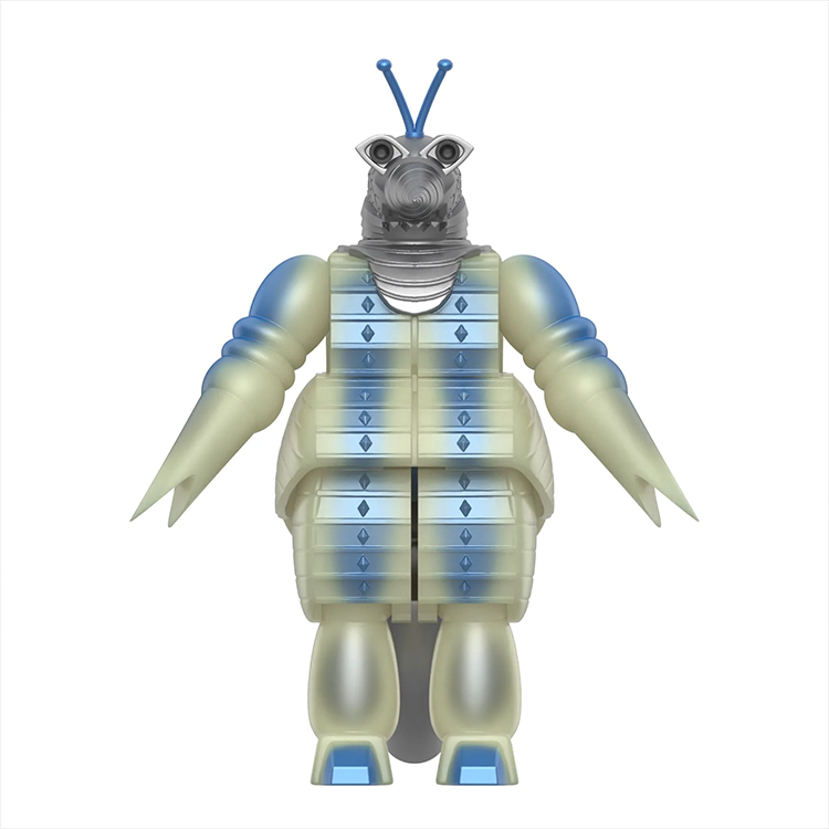 Moguera '57 ReAction action figure with glowing translucent body and blue antennae by Super7 on white background