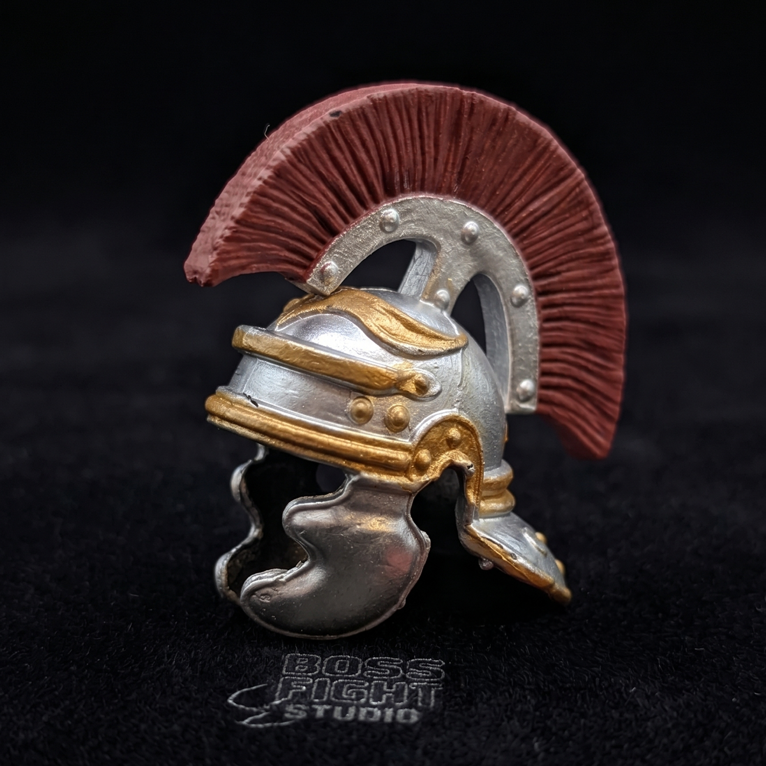 1:18 Scale Roman Soldier Mini Gear Kit (Roman Shield, Sword-Spear Pack for 3.75" - 4" Figures) by Boss Fight Studio Llc detailed helmet piece