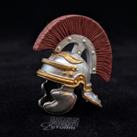1:18 Scale Roman Soldier Mini Gear Kit (Roman Shield, Sword-Spear Pack for 3.75" - 4" Figures) by Boss Fight Studio Llc detailed helmet piece