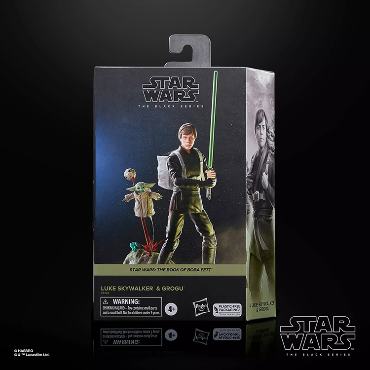 Hasbro Star Wars Black Series Luke Skywalker and Grogu 6-inch action figure set in display packaging