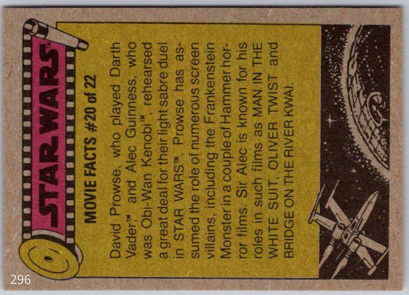 1977 TOPPS STAR WARS Orange Series 4 trading card #20 of 22 with movie facts by Go Figment