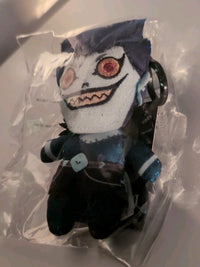 Rarewaves Death Note Ryuk 4 1/2-inch plush bag clip in original packaging for collectors and fans