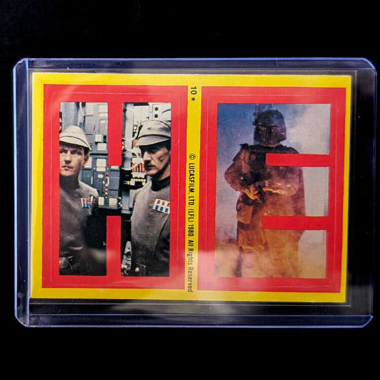 1980 TOPPS Empire Strikes Back Star Wars sticker letter set in protective sleeve from Go Figment collection