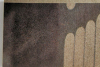 Close-up of 1977 Topps Star Wars YELLOW Series 3 trading card back with signature details and aged texture