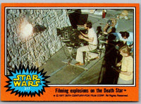 1977 TOPPS Star Wars Orange Series card 317 showing Death Star explosion filming scene by Go Figment
