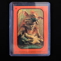 1983 Topps Return of the Jedi sticker card featuring Jabba the Hutt, vintage collectible by Go Figment