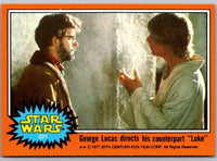1977 TOPPS STAR WARS card 321 showing George Lucas directing Mark Hamill as Luke from Go Figment collection