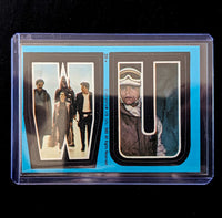 1980 TOPPS Empire Strikes Back vintage sticker featuring characters and letters W and U from Go Figment collection