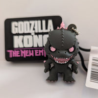Monogram Evolved Godzilla 3D foam bag clip keychain with pink eyes from Godzilla Kong New Empire collection
