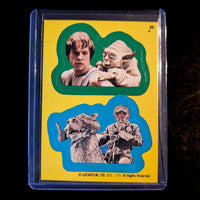 1980 TOPPS Empire Strikes Back vintage sticker featuring Luke Skywalker and Yoda by Go Figment