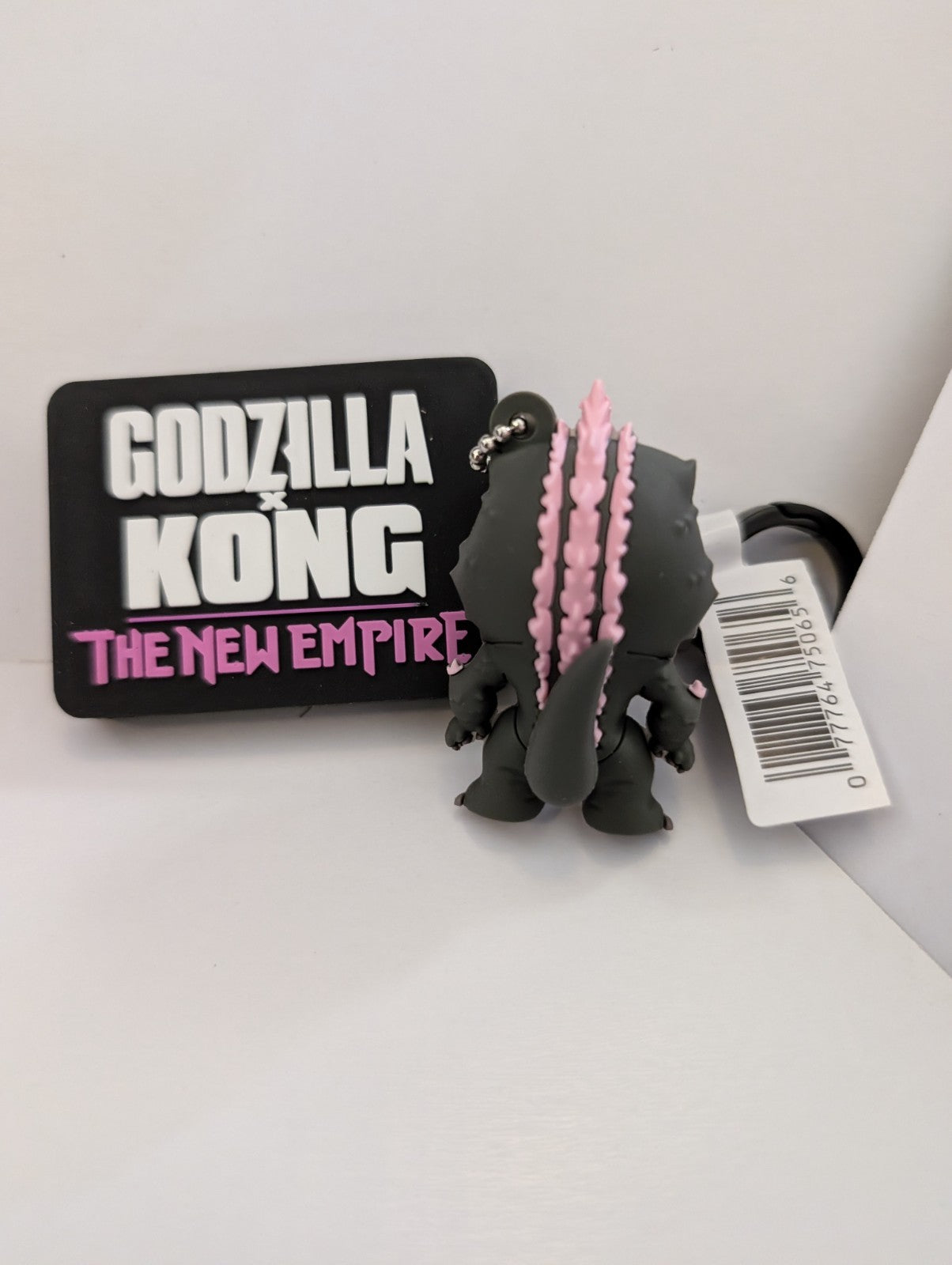 Monogram evolved Godzilla 3D foam bag clip keychain featuring Godzilla Kong New Empire design