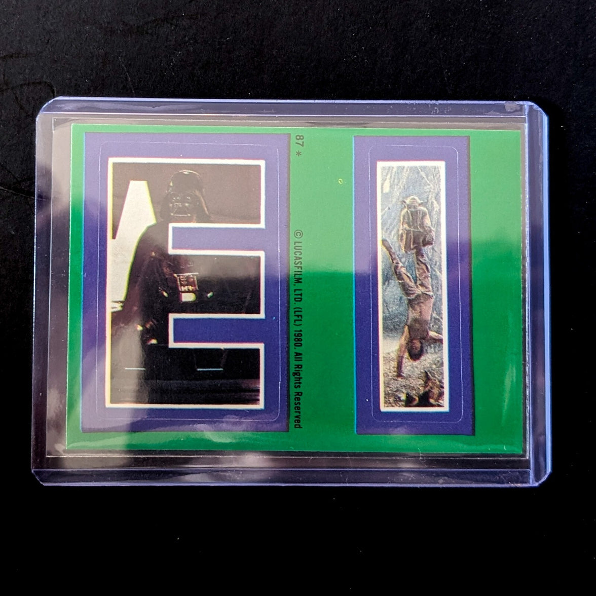 1980 Topps Empire Strikes Back sticker letters E and I featuring Darth Vader and Luke Skywalker by Go Figment