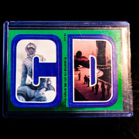 Vintage 1980 TOPPS Empire Strikes Back Star Wars sticker letters C and D by Go Figment in protective case