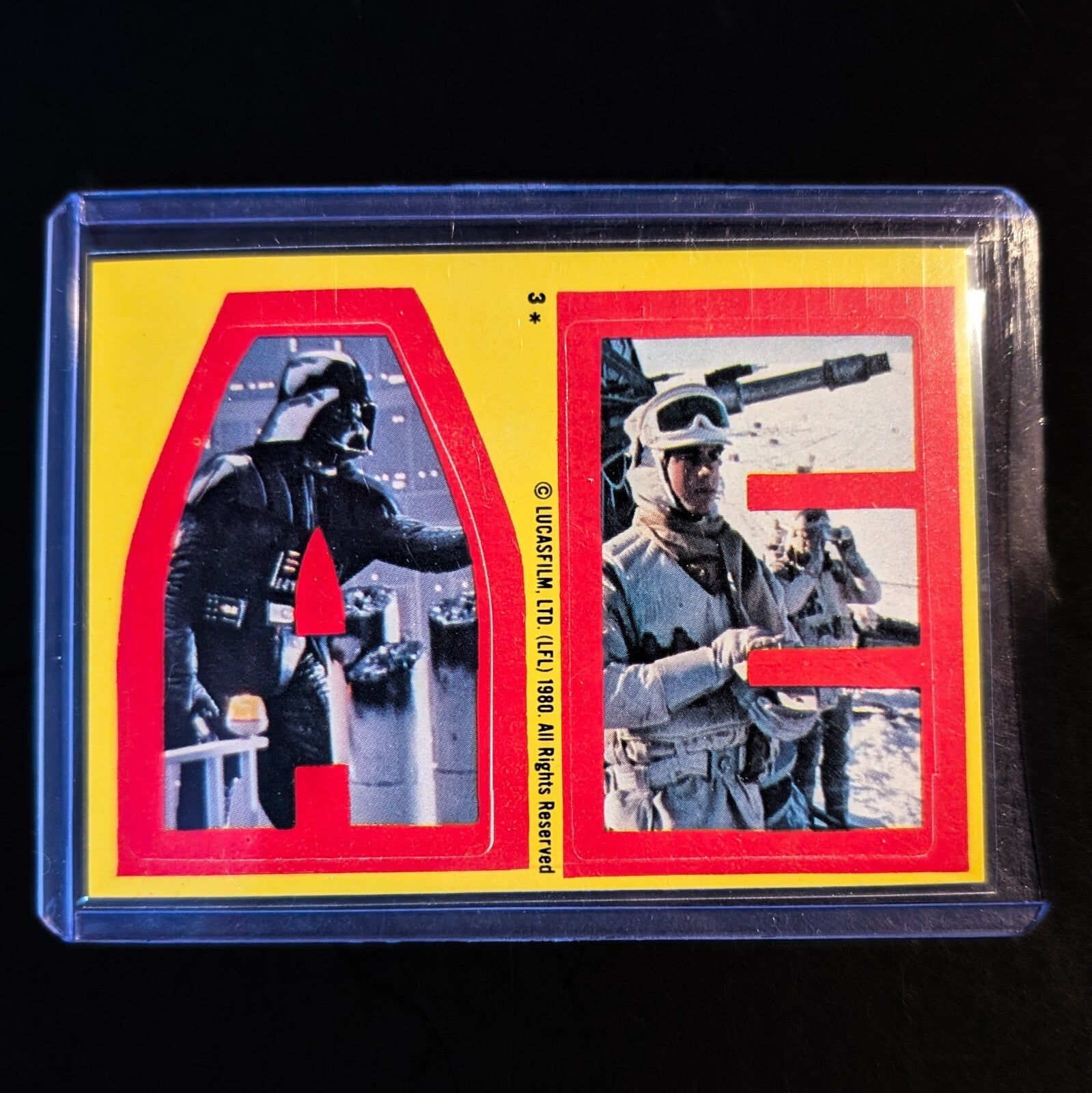 1980 TOPPS Empire Strikes Back Star Wars "A" and "E" stickers by Go Figment, vintage collectible set pieces
