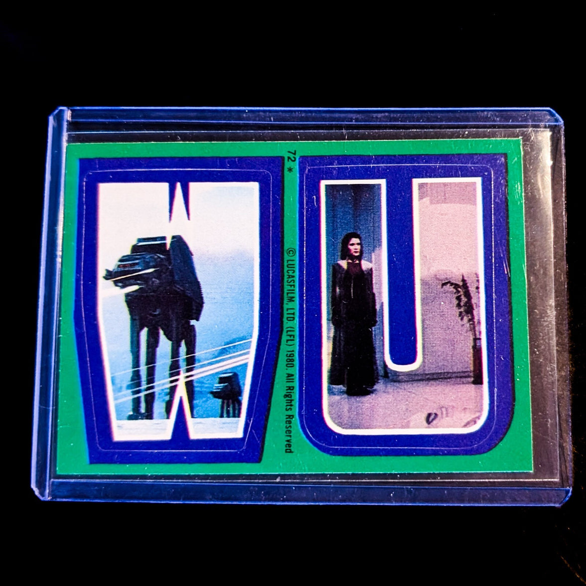 1980 Topps Empire Strikes Back U-Pick vintage sticker W and U by Go Figment collector’s item