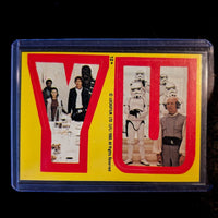 1980 TOPPS Empire Strikes Back Star Wars sticker letters Y and U, vintage collectible by Go Figment