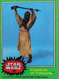1977 Go Figment Star Wars trading card featuring Creature of Tatooine from the Green Series 4 collection