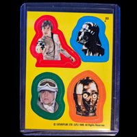 1980 TOPPS Empire Strikes Back vintage stickers featuring Luke, Darth Vader, Rebel soldier, and C-3PO by Go Figment