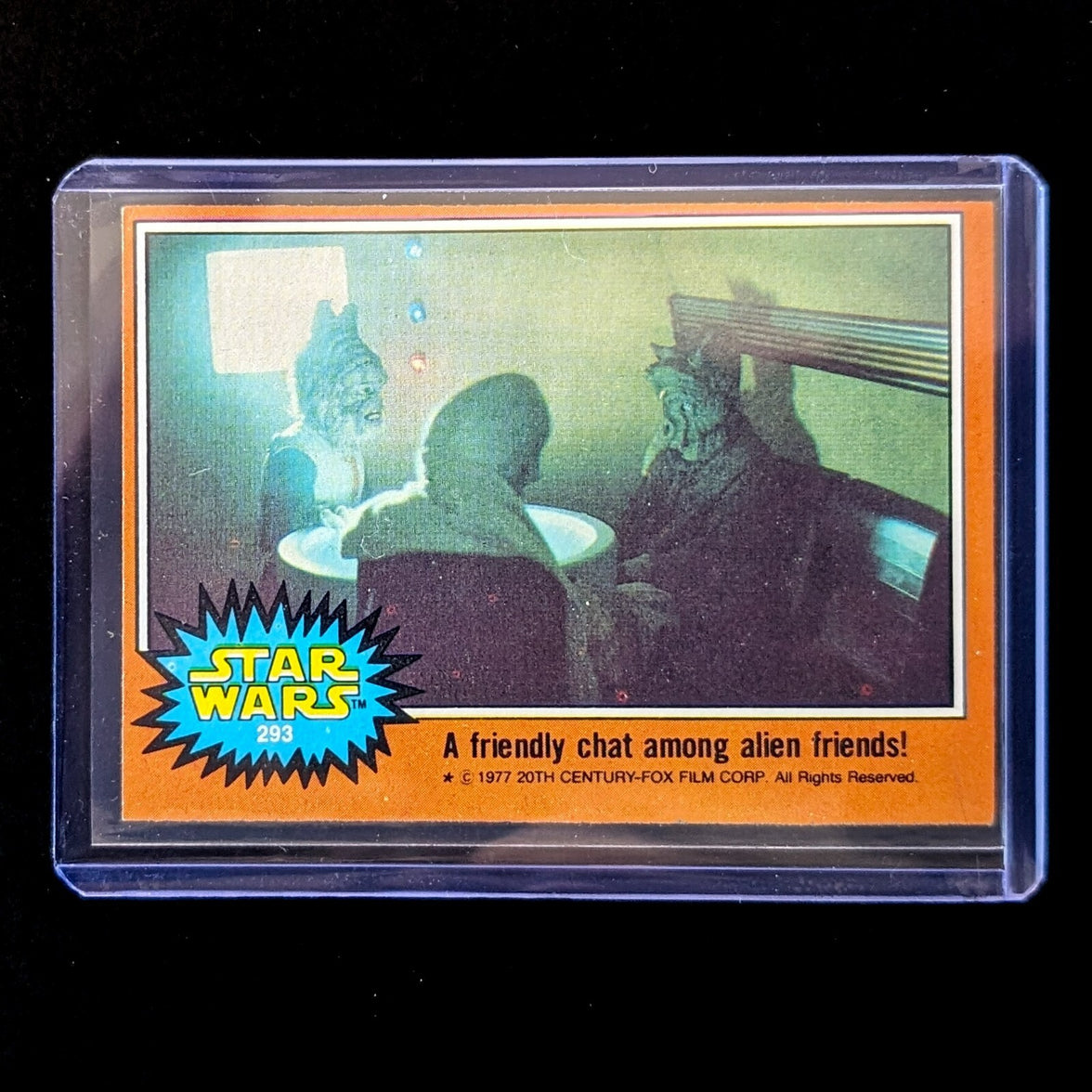 1977 TOPPS STAR WARS Orange Series 4 card #293 featuring alien friends with Go Figment branding
