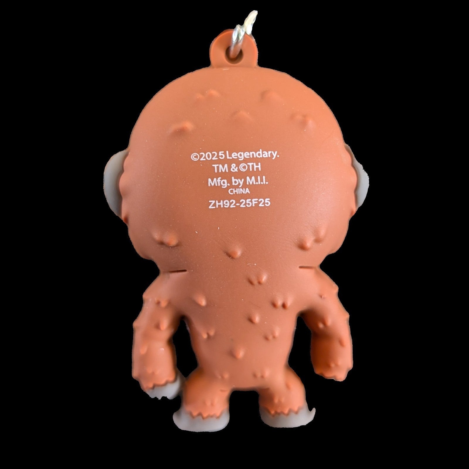 Back view of Monogram Suko Godzilla-Kong New Empire 3D foam bag clip keychain showing character details