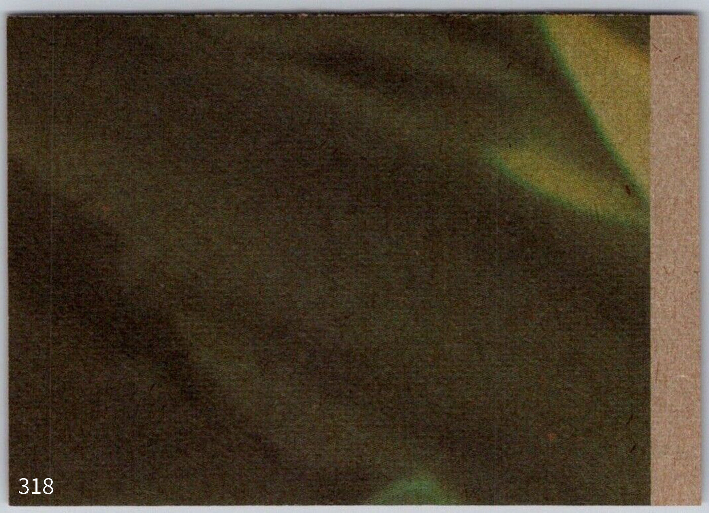 1977 TOPPS Star Wars Trading Cards Orange Series 4 card number 318 by Go Figment with dark abstract design