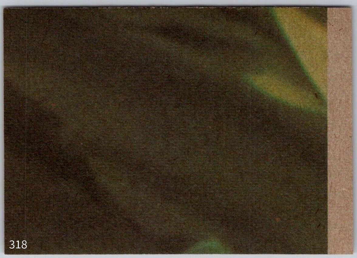 1977 TOPPS Star Wars Trading Cards Orange Series 4 card number 318 by Go Figment with dark abstract design