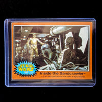 1977 TOPPS STAR WARS trading card Inside the Sandcrawler Orange Series 4 by Go Figment in protective case