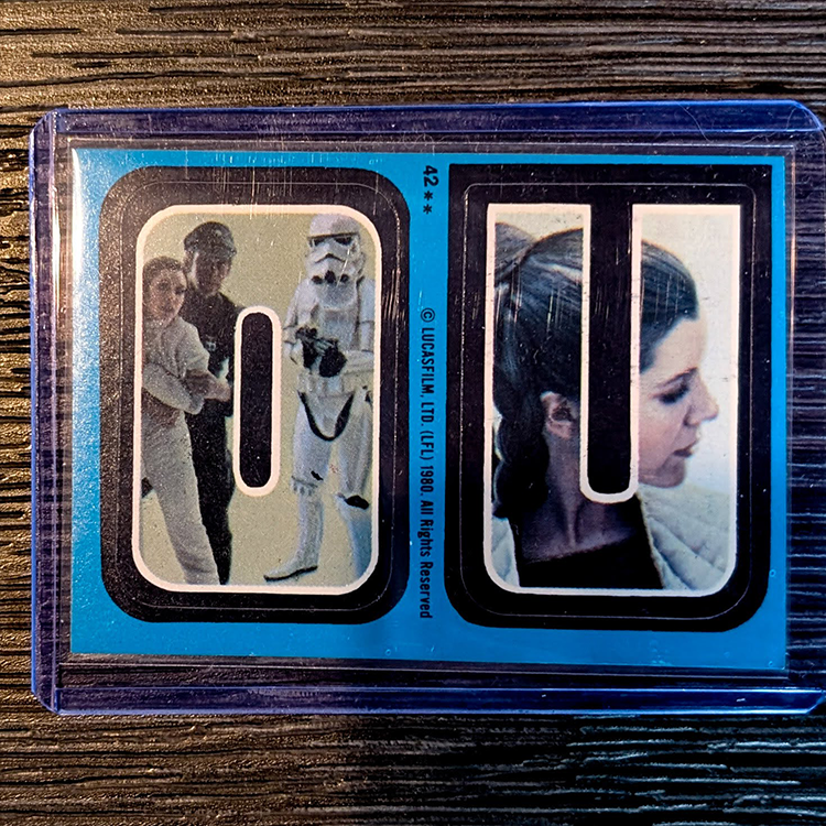 1980 TOPPS Empire Strikes Back U-Pick Star Wars sticker featuring Leia, Stormtrooper, Luke by Go Figment