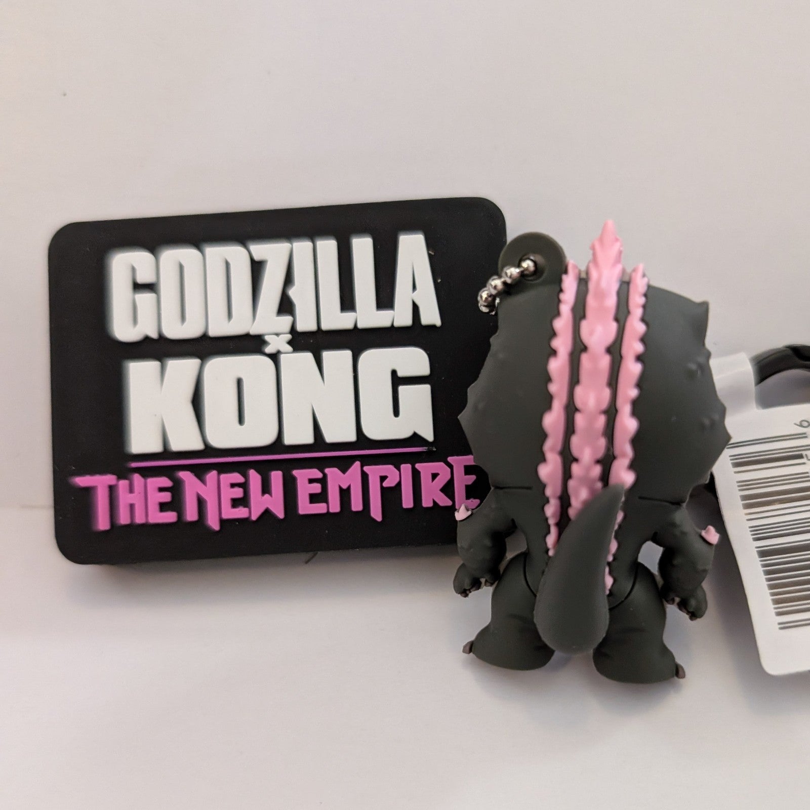 Monogram 3D foam keychain of Evolved Godzilla from Godzilla Kong The New Empire with branded tag attached