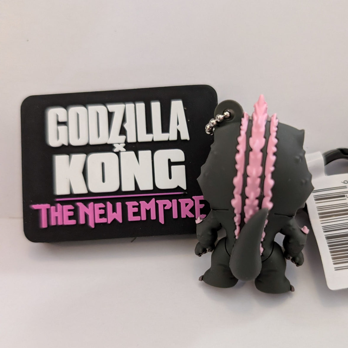 Monogram 3D foam keychain of Evolved Godzilla from Godzilla Kong The New Empire with branded tag attached