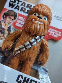 Hasbro Star Wars Chewbacca Bop It electronic game figure in packaging with character details visible