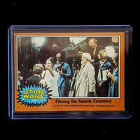 1977 Go Figment TOPPS Star Wars Orange Series 4 trading card Filming the Awards Ceremony in protective case