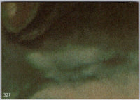 1977 TOPPS Star Wars Orange Series 4 trading card by Go Figment showing dark cloudy sky background with number 327