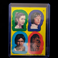 1980 TOPPS Empire Strikes Back sticker featuring Leia, Luke, Han, and Chewbacca by Go Figment collectible