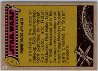 Go Figment 1977 TOPPS STAR WARS orange Series 4 trading card Movie Fact #15 about Rick Baker makeup artist
