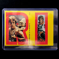 1980 Topps Empire Strikes Back sticker featuring Luke Skywalker and Yoda from Go Figment collection