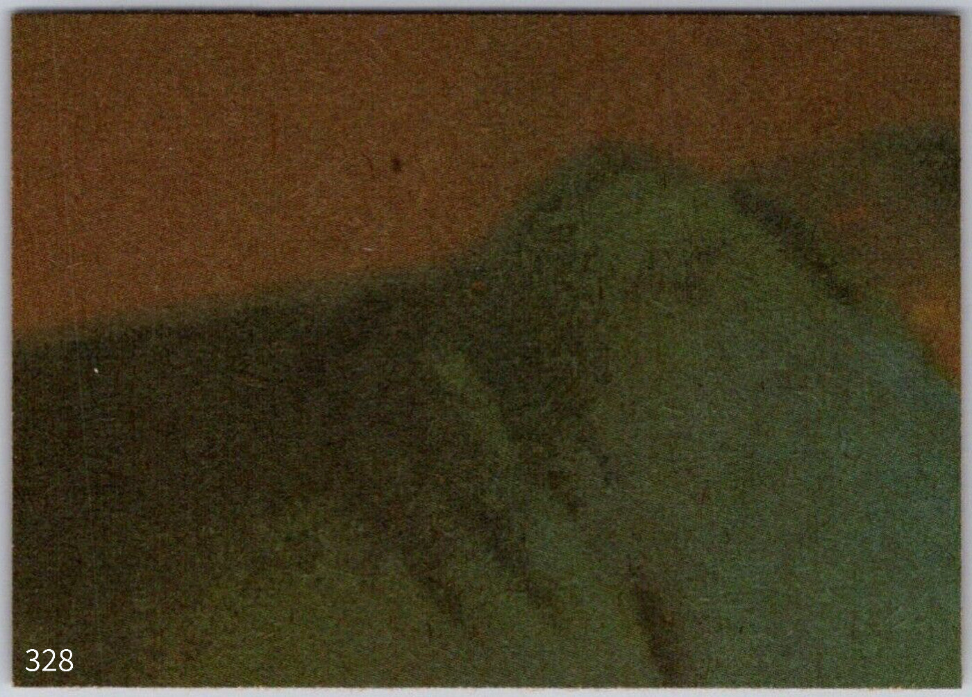 1977 TOPPS Star Wars trading card from Orange Series 4 by Go Figment showing dark blurred image numbered 328