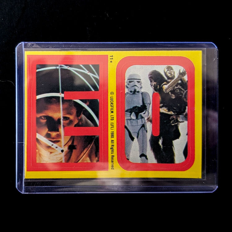 1980 TOPPS Empire Strikes Back vintage sticker card featuring Star Wars characters, sold by Go Figment