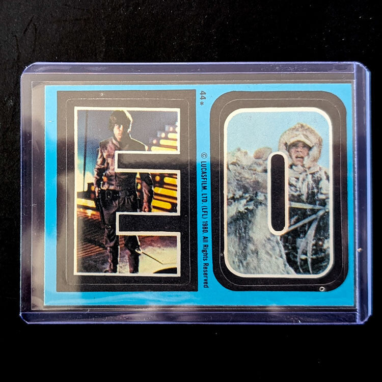 1980 Go Figment Star Wars Empire Strikes Back vintage sticker featuring character scenes in blue letter design